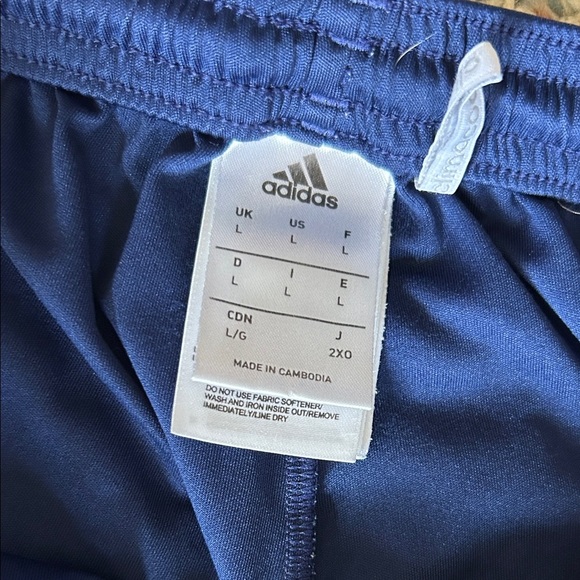 adidas Climacool Dark Blue Athletic Shorts with White Stripes - Picture 2 of 4